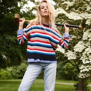 Court and Rowe Stamford Stripe Crop Sweater.